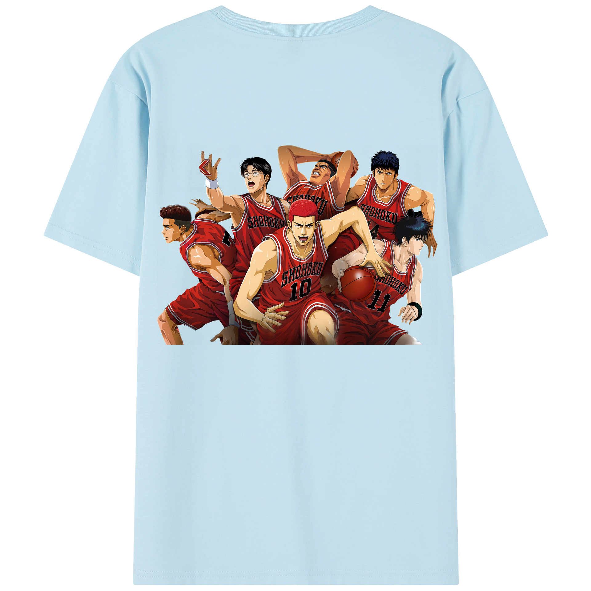 SLAM DUNK／スラムダンク 綿100％半袖Tシャツ（背面プリント）